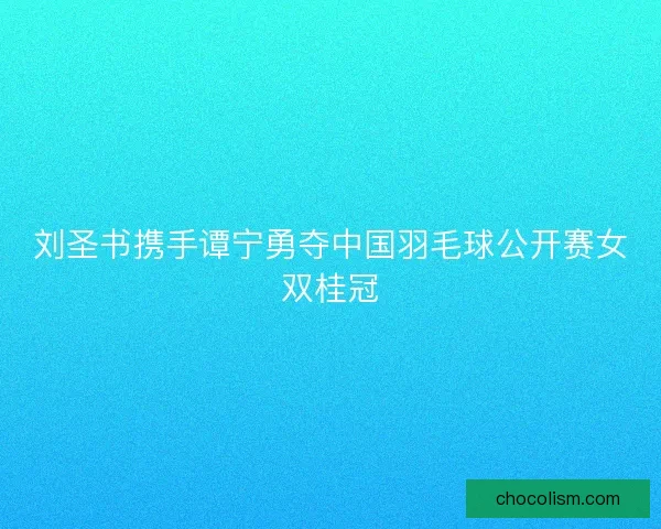 刘圣书携手谭宁勇夺中国羽毛球公开赛女双桂冠 刘圣书携手谭宁勇夺中国羽毛球公开赛女双桂冠