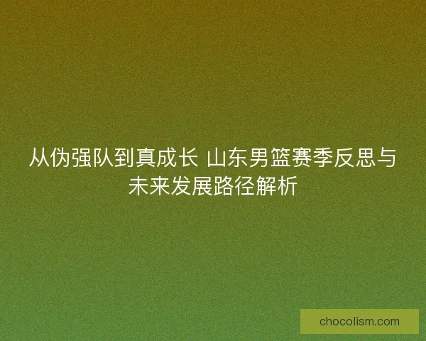 从伪强队到真成长 山东男篮赛季反思与未来发展路径解析 从伪强队到真成长 山东男篮赛季反思与未来发展路径解析